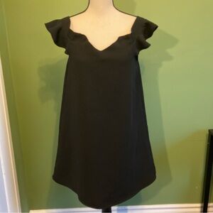 Bluenotes Black Mini Dress Ruffle Sleeve